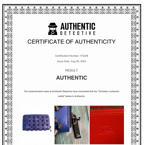 Christian Louboutin Panettone Wallet - Grained Calf Leather Loubinthesky Spikes - Picture 14 of 14